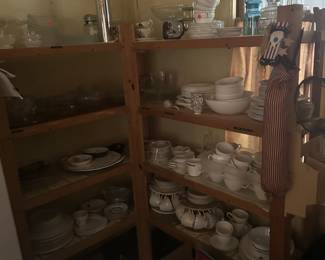 Misc glassware, some sets of 12, china & porcelain