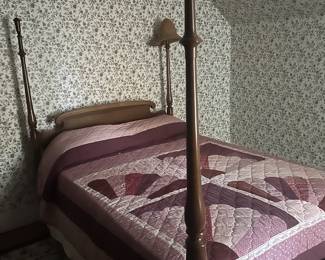 Antique four poster bed.  Quilt sold separately