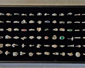 Silver Women's rings in all sizes. This is just a very small sampling of the jewelry we have for Sale!