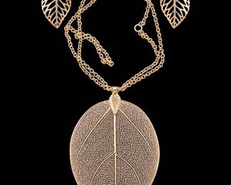 Vintage Leaf Gold Necklace and Gold Leaf Earrings - This is just a very small sampling of the jewelry we have for Sale!