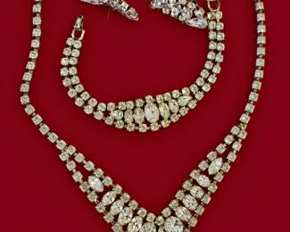 Vintage Rhinestone Necklace - Vintage Rhinestone Bracelets - Vintage Rhinestone Earrings - This is just a very small sampling of the jewelry we have for Sale!