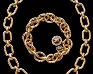Golden Chain necklace and braclet