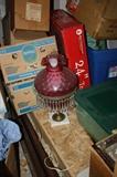 FENTON CRANBERRY LAMP