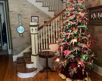 Christmas Tree complete with decor and bubble lites