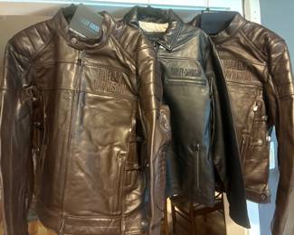 Harley Davidson Leather Jackets with Tags. Size Large