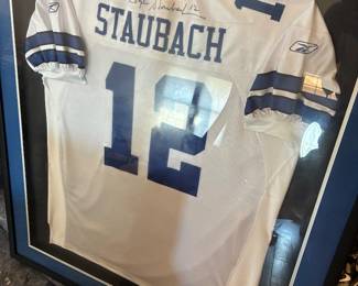 Staubach Jersey Framed