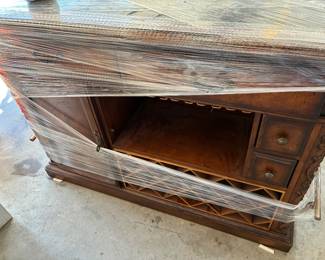 Back side of the Dry Bar-Wine Storage and Such!
