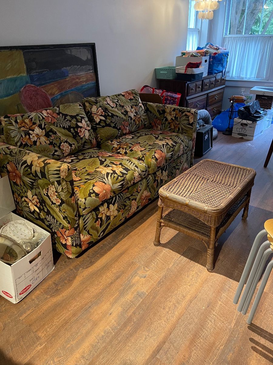 Vintage 80s love seat-it’s a sleeper sofa!