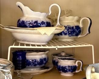 Vinranka Gefle Flow blue and white vintage Swedish dishes