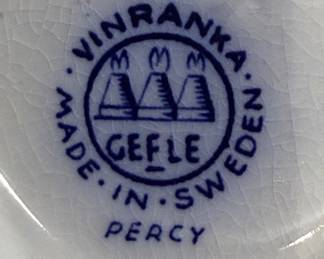 Vinranka Gefle Flow blue and white vintage Swedish dishes