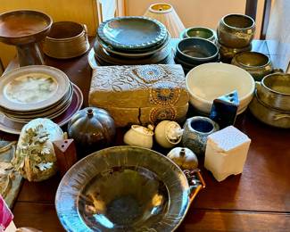 Lots of beautiful and unique, handmade pottery