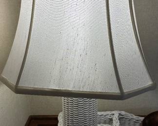 Vintage wicker lamp