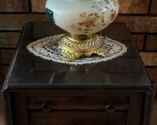 Antique drop leaf sewing table