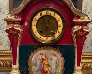 French Porcelain clock