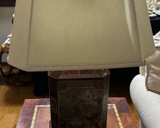 Toleware lamp