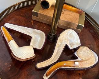 Vintage meerschaum pipes