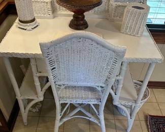 Vintage wicker desk