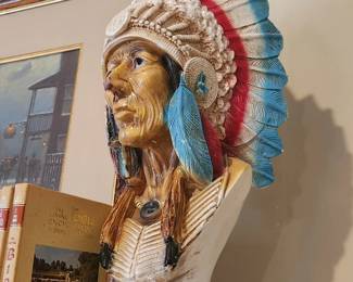Native American chief bust