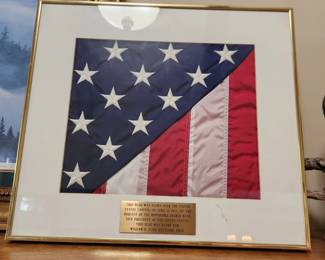 US Flag flown at the capitol