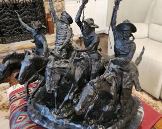 Frederic Remington "Coming Thru the Rye" bronze