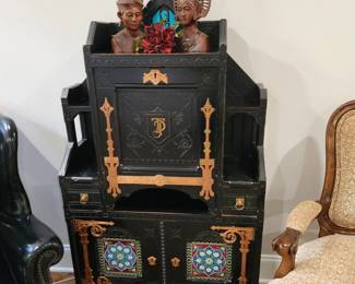 Modern gothic revival cabinet
