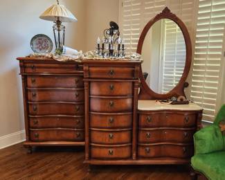 Pulaski dresser and Pulaski dresser with oval mirror