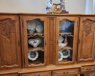 French country china display hutch