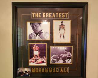 Muhammed Ali photo collage with COA