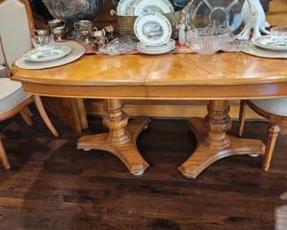 Double pedestal kitchen table