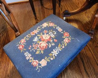 Needlepoint stool