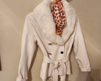 Adrienne Vittadini fur collar coat