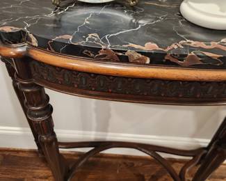 Marble top console table