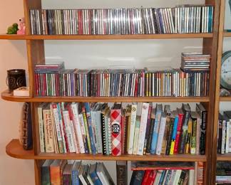 books, dvd, cd, decor
