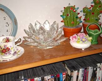 misc. home decor, glass, crystal, pottery,