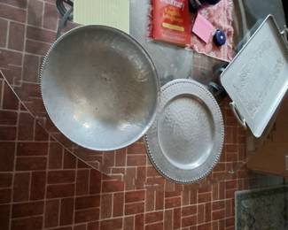 vintage aluminum tableware