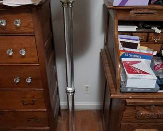 lamps, oak chest of drawers