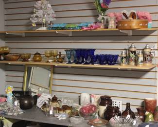 BEER STEINS, MARBLE KING WV MARBLES, POTTERY SETS, FOUNTAINWARE, EASTER