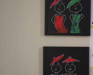 JOSEL SUAREZ BEST FRIENDS ACRYLIC ON CANVAS ORIGINAL ONE OF A KIND SIGNED ARTWORK