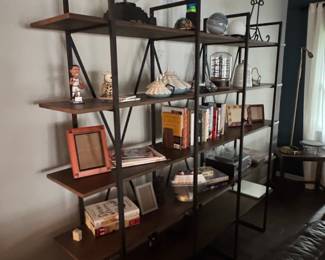 Triple-Wide Industrial Etagere Bookshelf