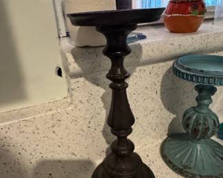 Cast Iron Pillar Candle Holder