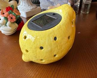 Ceramic Lemon Solar Garden Light