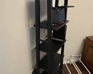 Black Ladder-Style Shelving Unit