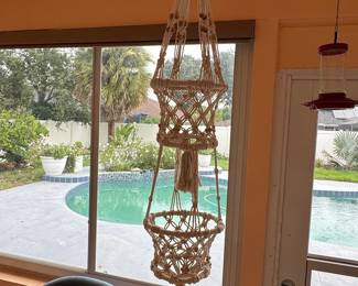 Vintage Two-Tier Macramé Plant Hanger