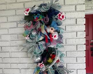 Whimsical Tropical Monkey Door Swag