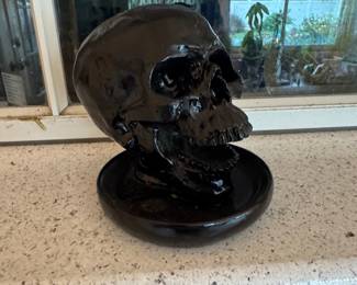 Black Skull Trinket Tray