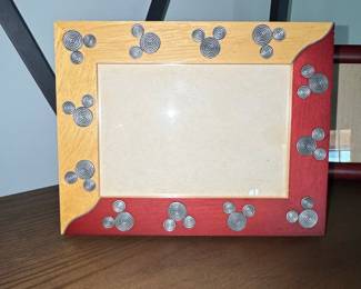 Disney Parks Two-Tone Wood Mickey Mouse Picture Frame