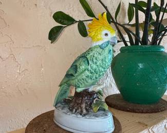 Vintage Porcelain Cockatoo Figurine