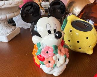 Disney Mickey Mouse Floral Ceramic Figurine