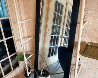 Full-Length Black Framed Floor Mirror