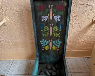 Hand-Painted Folk Art Wooden Wall Planter